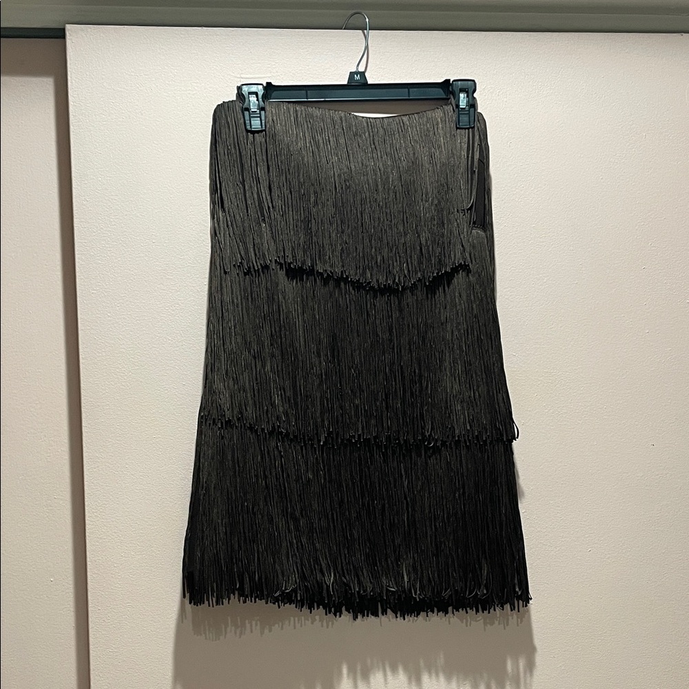 Zara brown Fringe Mini Dress